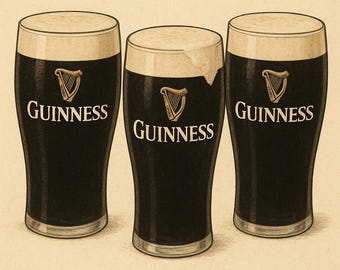 Vintage Irish Pints print
