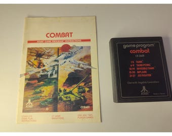 Combat 1978 ATARI Game Program  CX-2601 game and manual