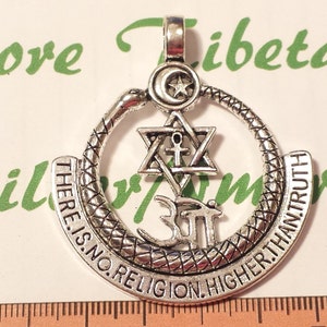 2 pcs per pack 54x47mm World Religious Filigree Medallion Antique Silver Lead free Pewter
