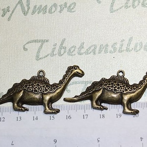 6 pcs per pack 62x24mm 3mm thickness Dinosours Pendant Antique Bronze Lead Free Pewter Large.