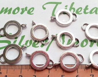 18 pcs per pack 22x14mm 9mm opening 2.75 thickness Charm holder Connector Antique Silver Finish Lead free Pewter