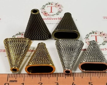 8 pièces par paquet de cône ovale plat solide de 22x18x8mm de couleur au choix étain sans plomb