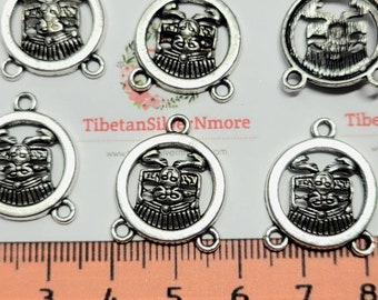 10 pcs per pack 20x12mm Mayan Glyph Charm Antique Silver Finish Lead Free Pewter