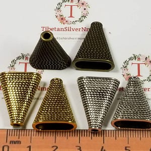 8 pcs per pack of 22x18x8mm solid Flat Oval Cone in color to choose Lead Free Pewter image 3