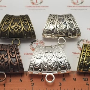 3 pcs per pack 40x37x16mm Metal Extra Large Scarf Bail in color to choose Pewter Pewter.
