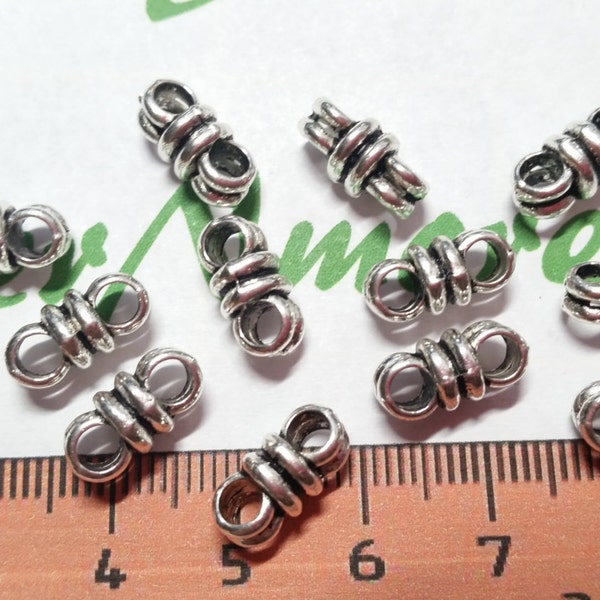 12 pcs per pack 10x6mm 3mm opening figure 8 Link Antique Silver Finish Lead free Pewter