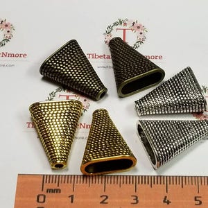 8 pcs per pack of 22x18x8mm solid Flat Oval Cone in color to choose Lead Free Pewter image 2