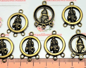 10 pcs a pack of 24x18mm Filigree Chandelier Mayan Glyph Earring findings Antique Bronze Finish Lead free Pewter