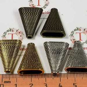 8 pcs per pack of 22x18x8mm solid Flat Oval Cone in color to choose Lead Free Pewter image 5