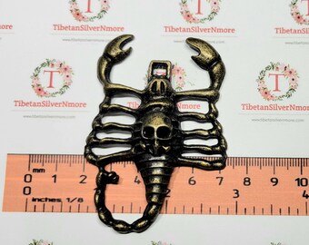 1 pc per pack 76x54mm Scorpion Pendant Antique Bronze Lead free Pewter