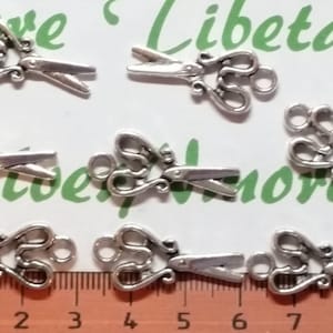 20 pcs per pack 27x12mm Scissor Charm Antique Silver Finish Lead Free