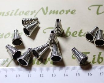 12 piezas por paquete 16x10mm Cono Plata Antigua Plomo Peltre Sin Plomo
