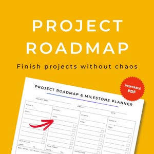 One Page Project Planner – Goal & Milestone Tracker (PDF Printable)