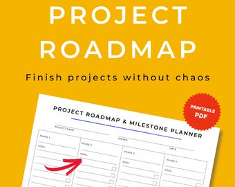 One Page Project Planner – Goal & Milestone Tracker (PDF Printable)