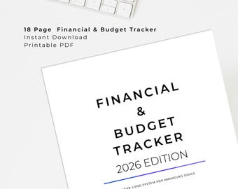 2026年度予算プランナー – 印刷可能な財務トラッカー PDF – A4 / A5 / レターサイズ