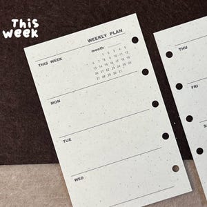 M5 Weekly Planner Inserts for Refillable Pocket Journal - 30pcs