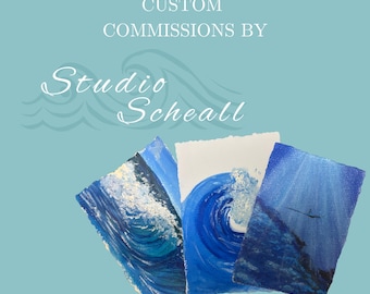 Custom Art Commissions by Studio Scheall – Ocean, Wave, Posters, Paintings