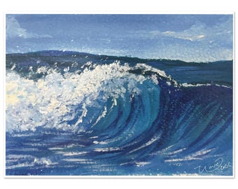Ocean Wave - Premium Matte Paper Poster 13x18 cm / 5x7″