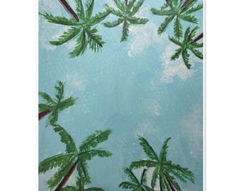Pretty Palms - Premium Matte Paper Poster 13x18 cm / 5x7″