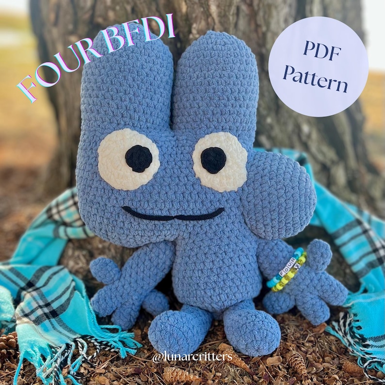 Four BFDI Crochet Pattern PDF Digital Download - Etsy
