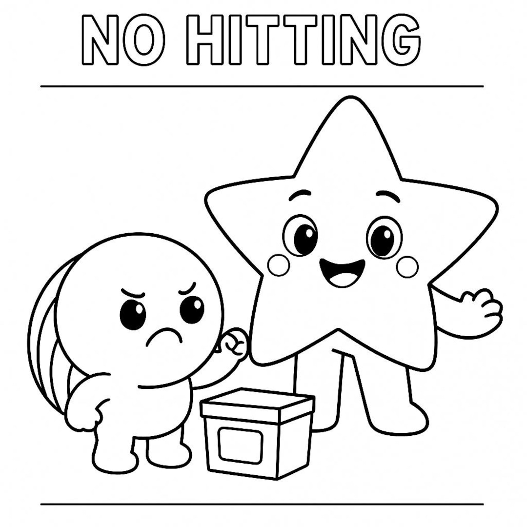 Hitting Numbers Coloring Math No Hitting Coloring Page - Etsy