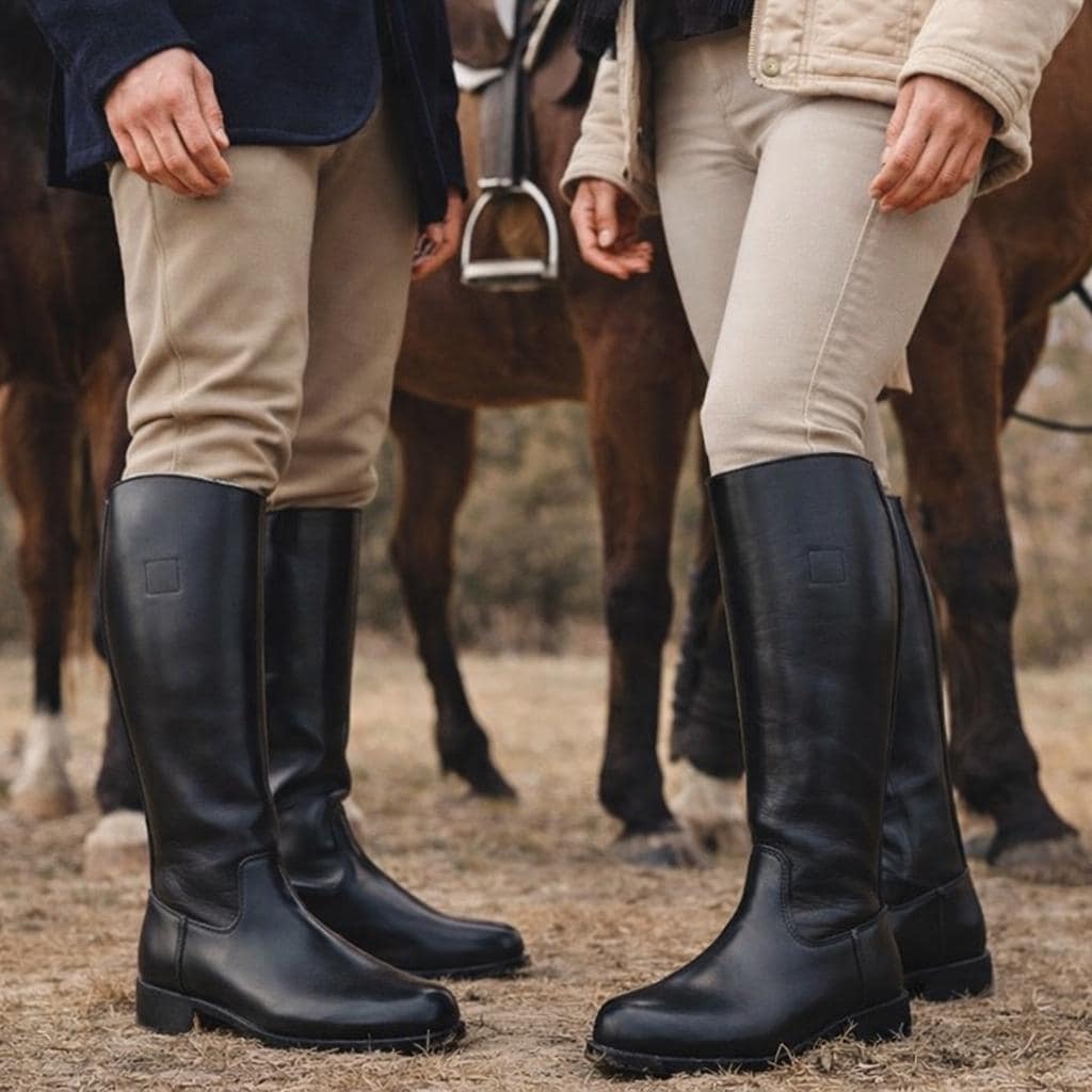 Bottes D'équitation Vintage Femme - Noir - Taille 7,5 D (USA) - Cuir