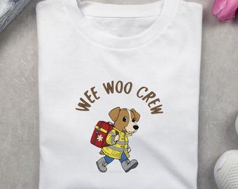Wee Woo Crew Shirt, EMS Paramedic Tee, Ambulance Crew T-Shirt, First Responder Gift, EMT Uniform Style Shirt