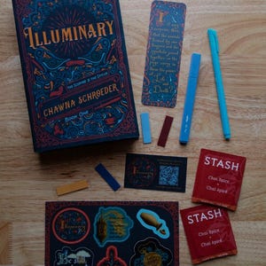 Autographed Illuminary Book Bundle - Fully immersive reading experience - Hand drawn stickers, custom specialty bookish items