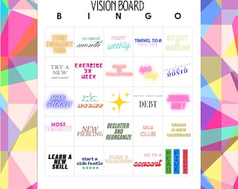 2026 Customizable Vision Board Bingo Card