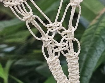 Angelite stone - handmade macrame necklace