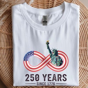 America 250 Shirt, Infinity Flag Shirt, Semiquincentennial