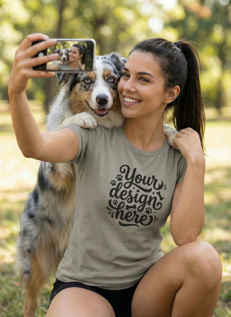 Dog Parents T-Shirt Mockup Bundle – Comfort Colors 1717, Canva Template (PNG) image 4