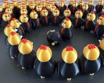 10 mini poussins d'affaires