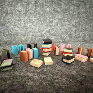 12 x Mini Secret Books - Tiny Books with Hidden Compartments (Mixed Colours)