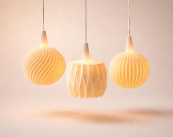 Goldkern Lampenschirm passend für Miniatur-Stern (Ø 8 cm) – inkl. Kappe | 3D-Druck Designlampe mit warmem Goldkern | Set oder Einzelstück