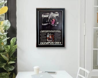 8x10 inramat vintagetryck för Olympus OM-1 35 mm systemkamera