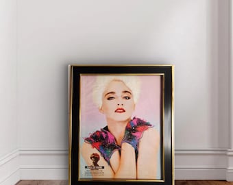 8x10 inramat vintage originaltidningstryck med Madonna
