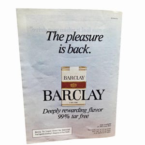 Barclay Cigarette
