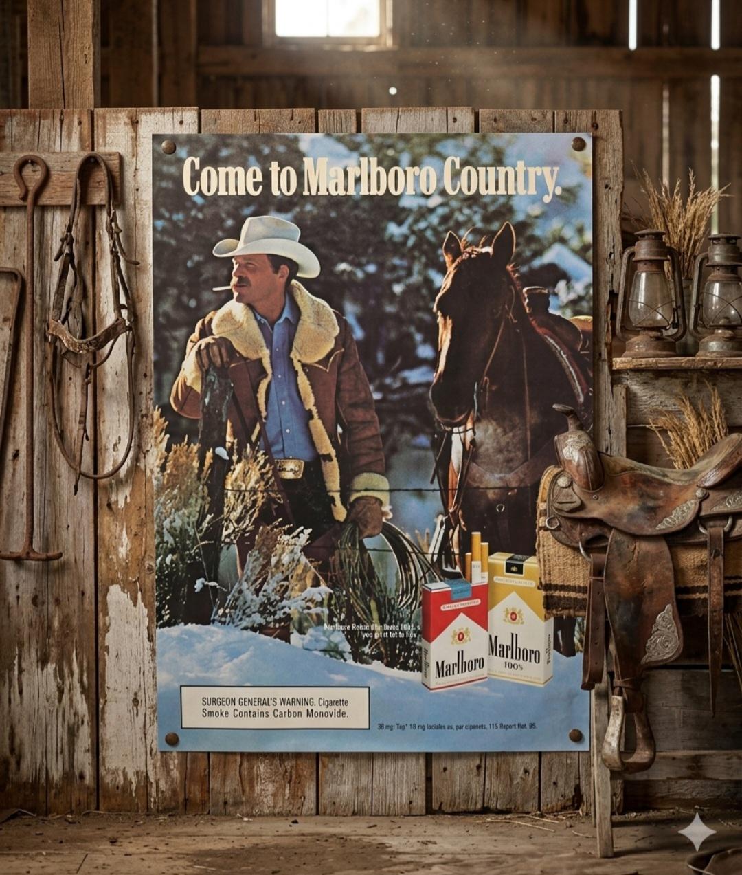 Vintage Marlboro Man Poster - Etsy