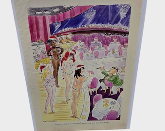 8x10 Vintage Original Erwachsenen Comic ""Noch einmal, meine Damen, und diesmal möchte ich wirklich hören, welche Glocken klingeln."