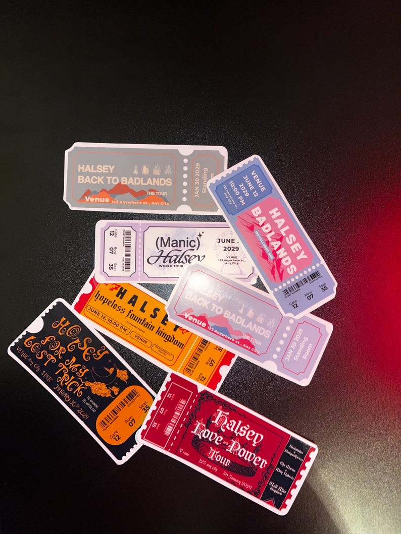 Custom HFK Concert Ticket Stub Vinyl Sticker - Etsy