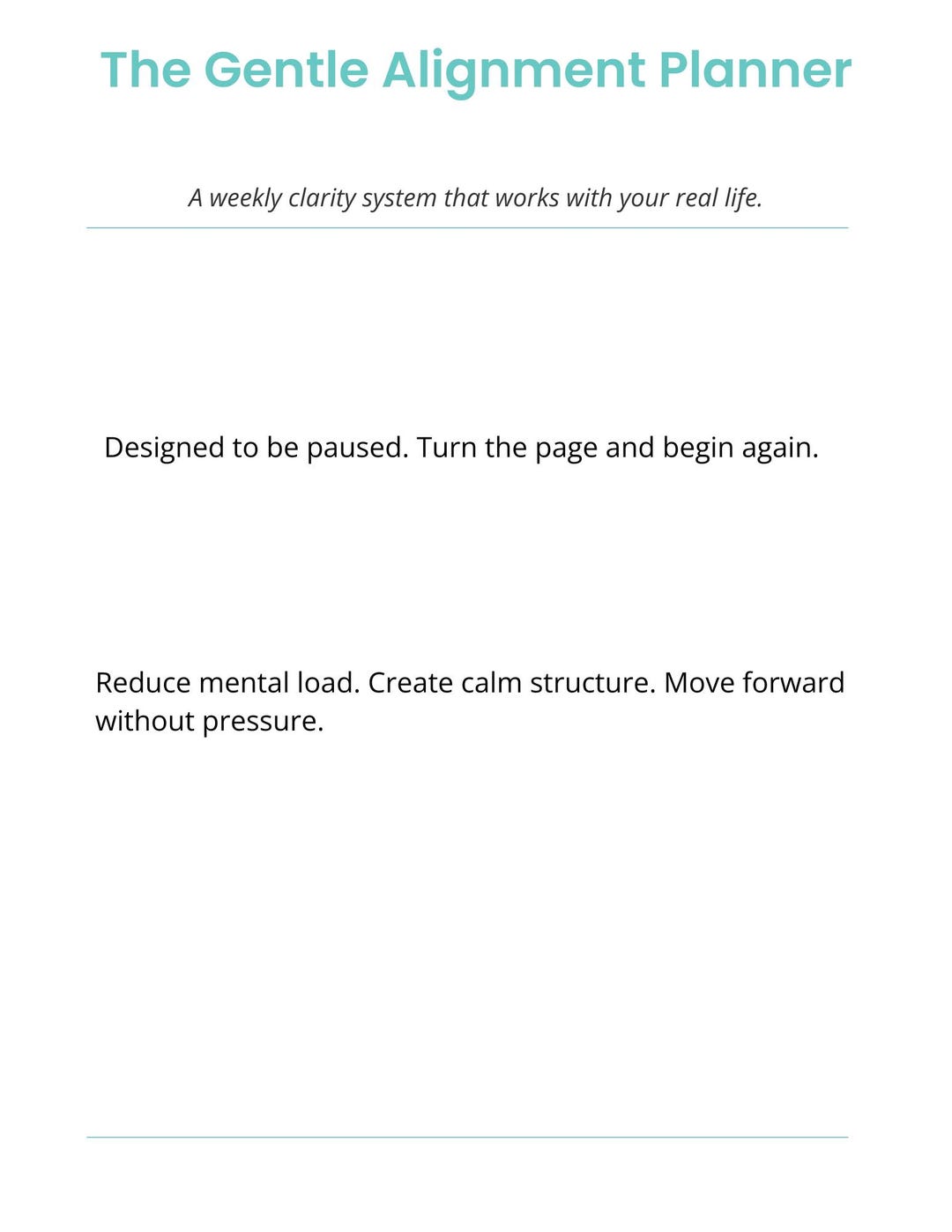 Gentle Alignment Weekly Planner - Etsy