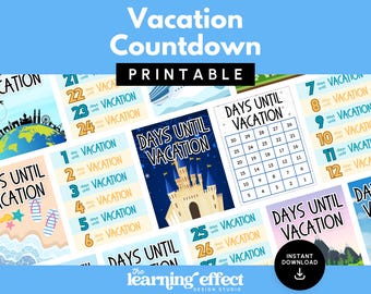 Vacation Countdown Chain: Family Trip Countdown Calendar (Printable)