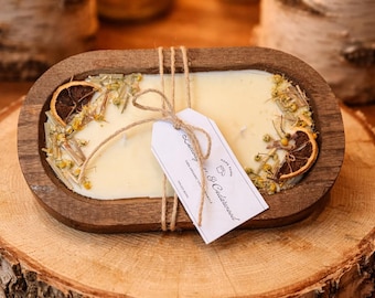 Deegkom citroengras en cederhout talgkaars