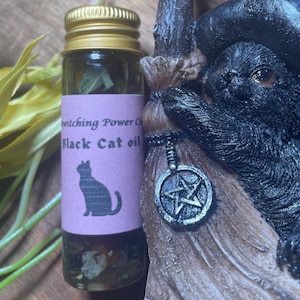Black Cat Conjure Oil For Luck, Protection, Confidence & Power