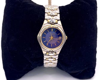 Vintage John Weitz Gold Tone Watch – Blue Dial | Quartz | Japan Movt John weitz watch - Gem main image 2