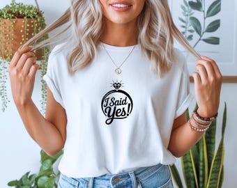 Ich sagte ja Verlobung Shirt | Bride-to-Be Tee