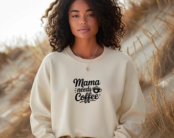Mama braucht Kaffee Shirt | Lustiges Mom Life T-Shirt oder Sweatshirt