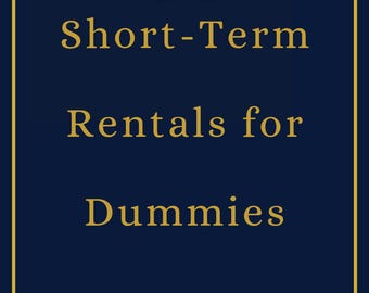 Przewodnik po luksusowych ofertach Airbnb | Szablon Canva w kolorze granatowym i złotym (do pobrania w wersji cyfrowej)