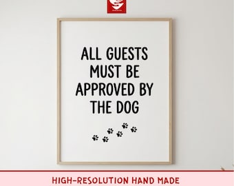 Lustiger Hund Zitat Wand Kunst Print | Retro Typografie Hundedruck | Hundeliebhaber Geschenk | Sofortiger digitaler Download | Wohndekor